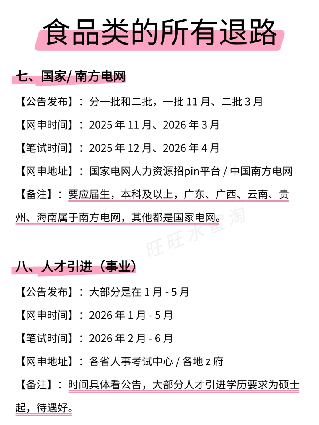 属于食品类的所有退路来啦！