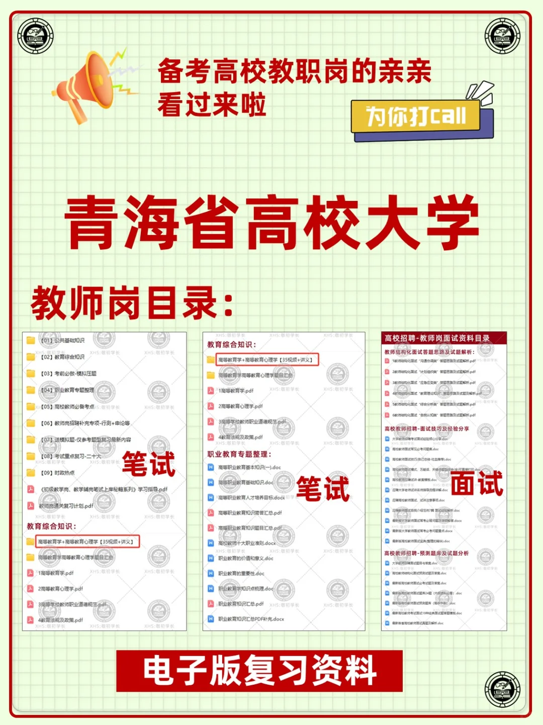 青海省高校大学教职人员招聘复习备考资料