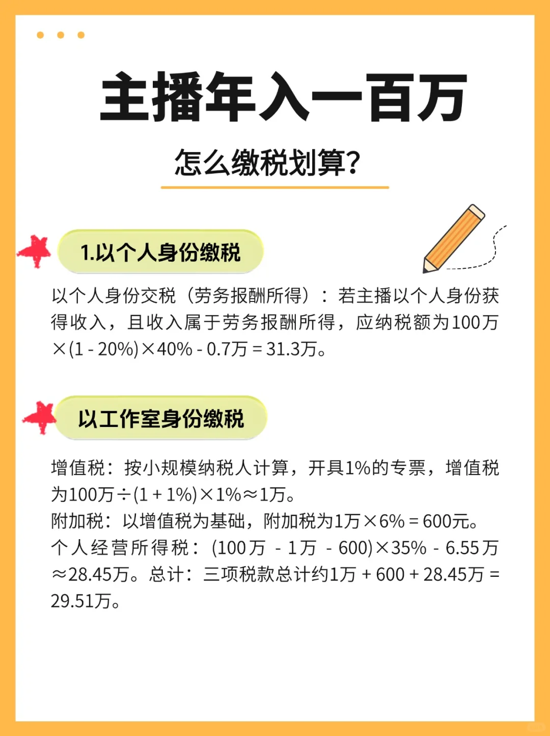 年入百万？怎么缴税划算