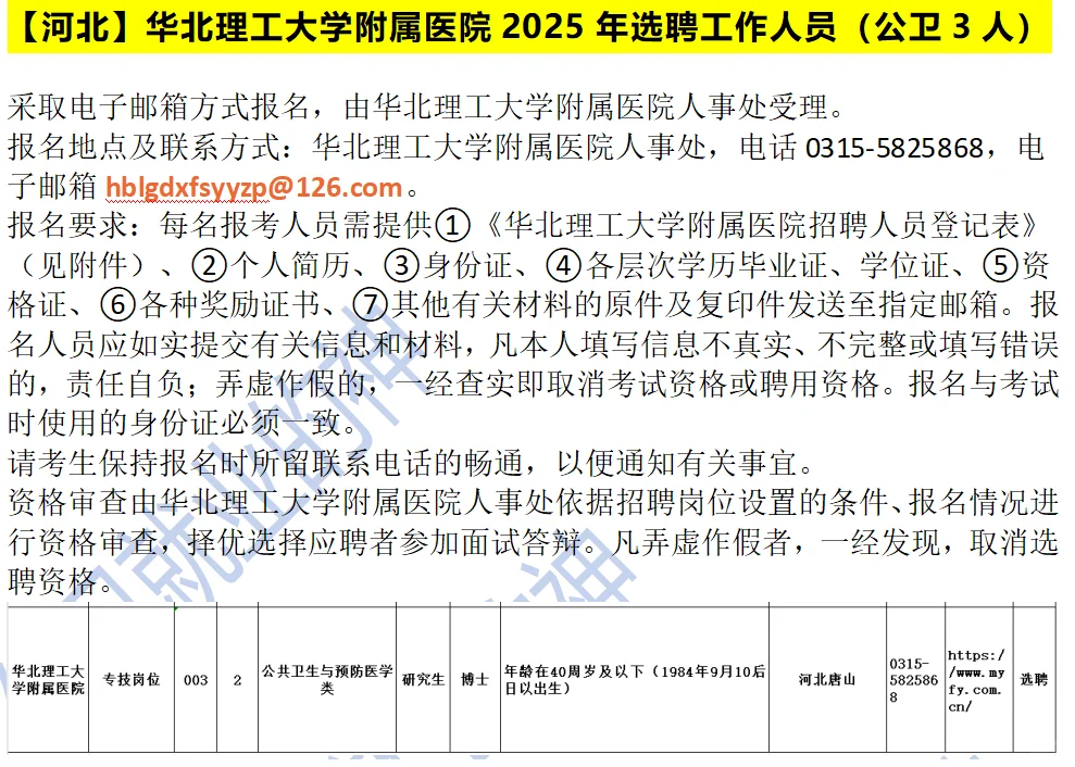 最新公卫就业信息——第九期，关注不迷路