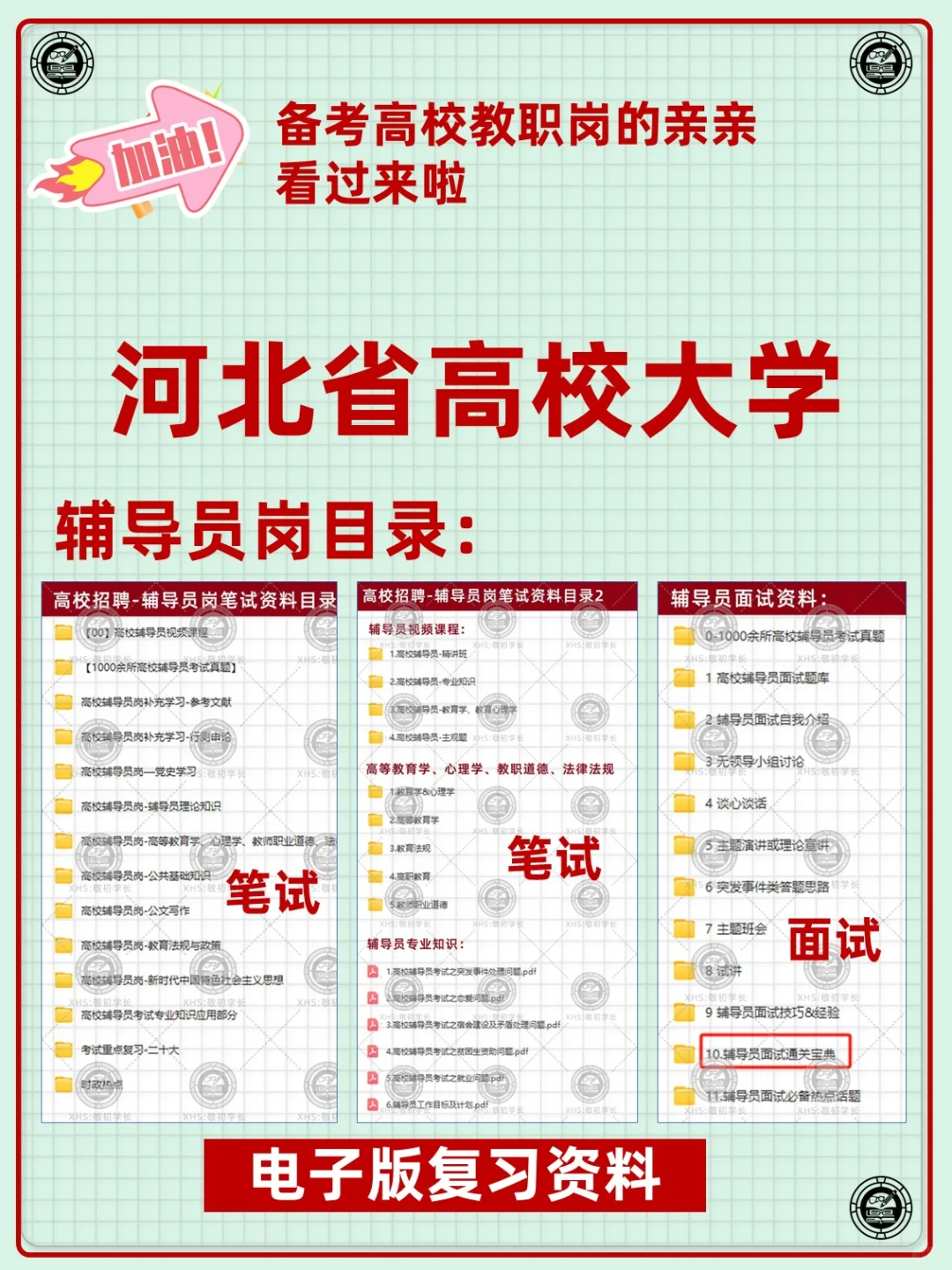 河北省高校大学教职人员招聘复习备考资料