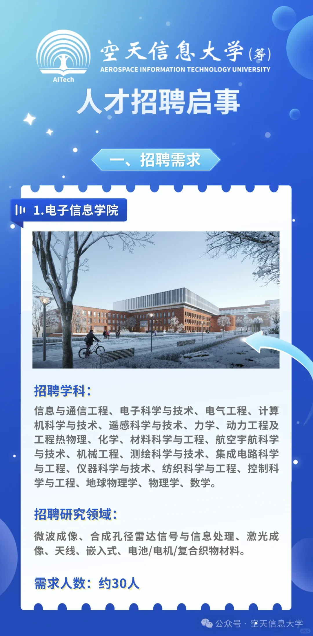 空天信息大学（筹）人才招聘教师