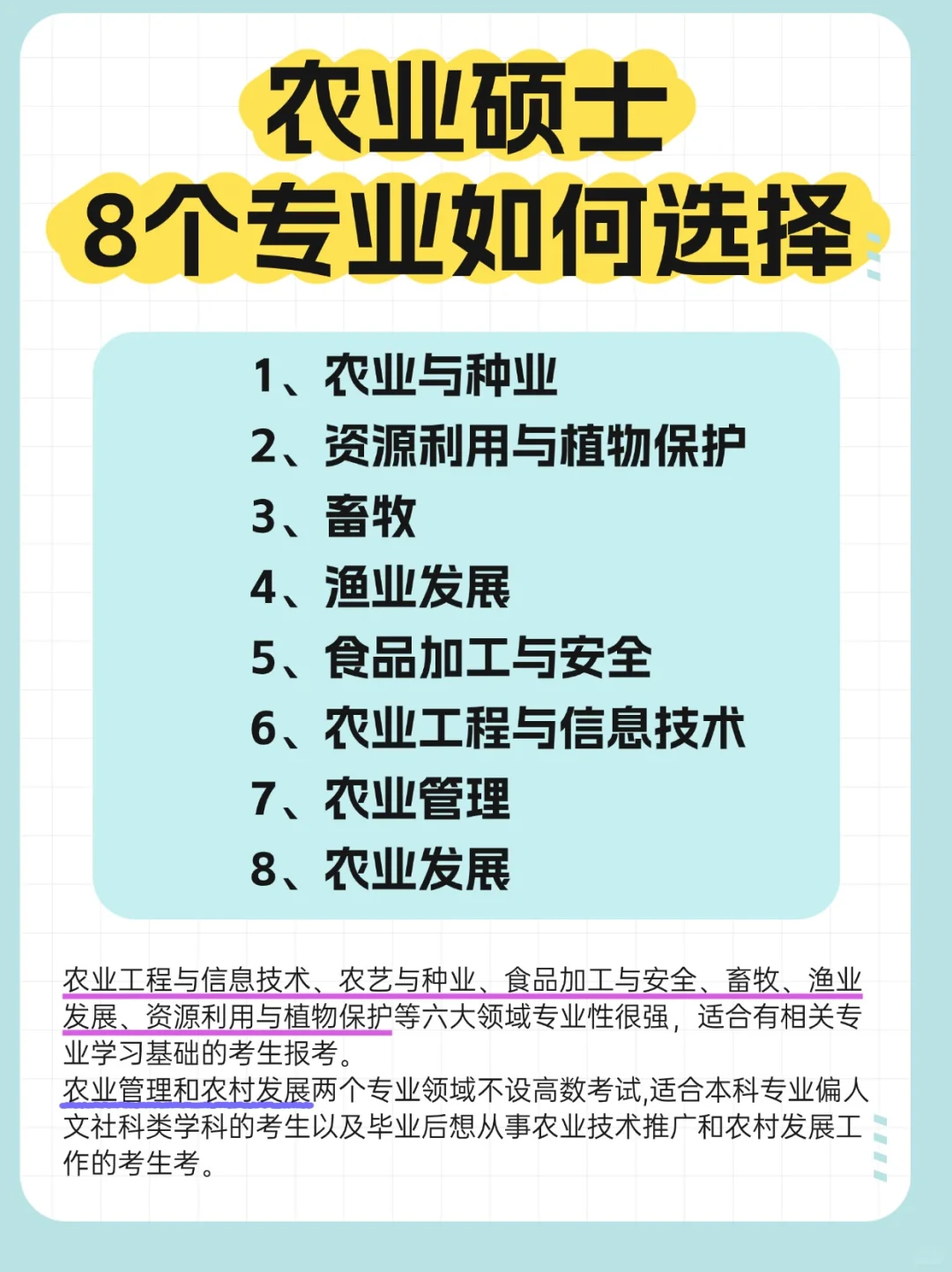 26考研｜农学考研8个专业如何选择