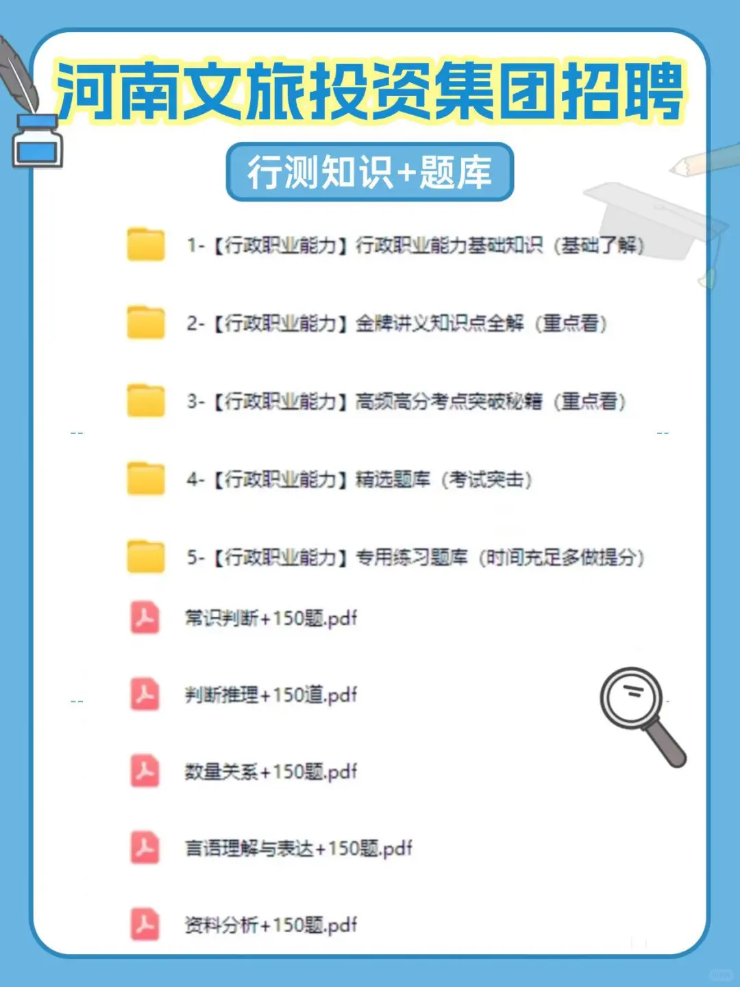 河南文旅投资集团社招52人，笔试考什么？