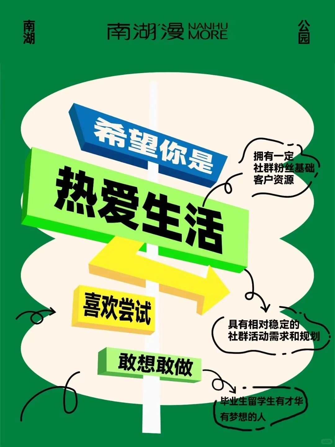 南湖公园招募主理人了