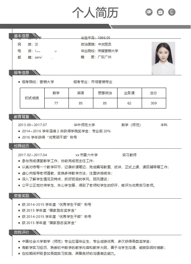 看这么多简历，还是这两个写的最好❗❗