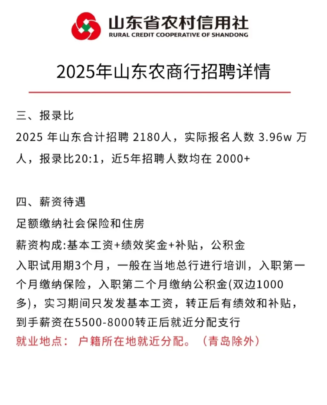 山东农商行社招公告