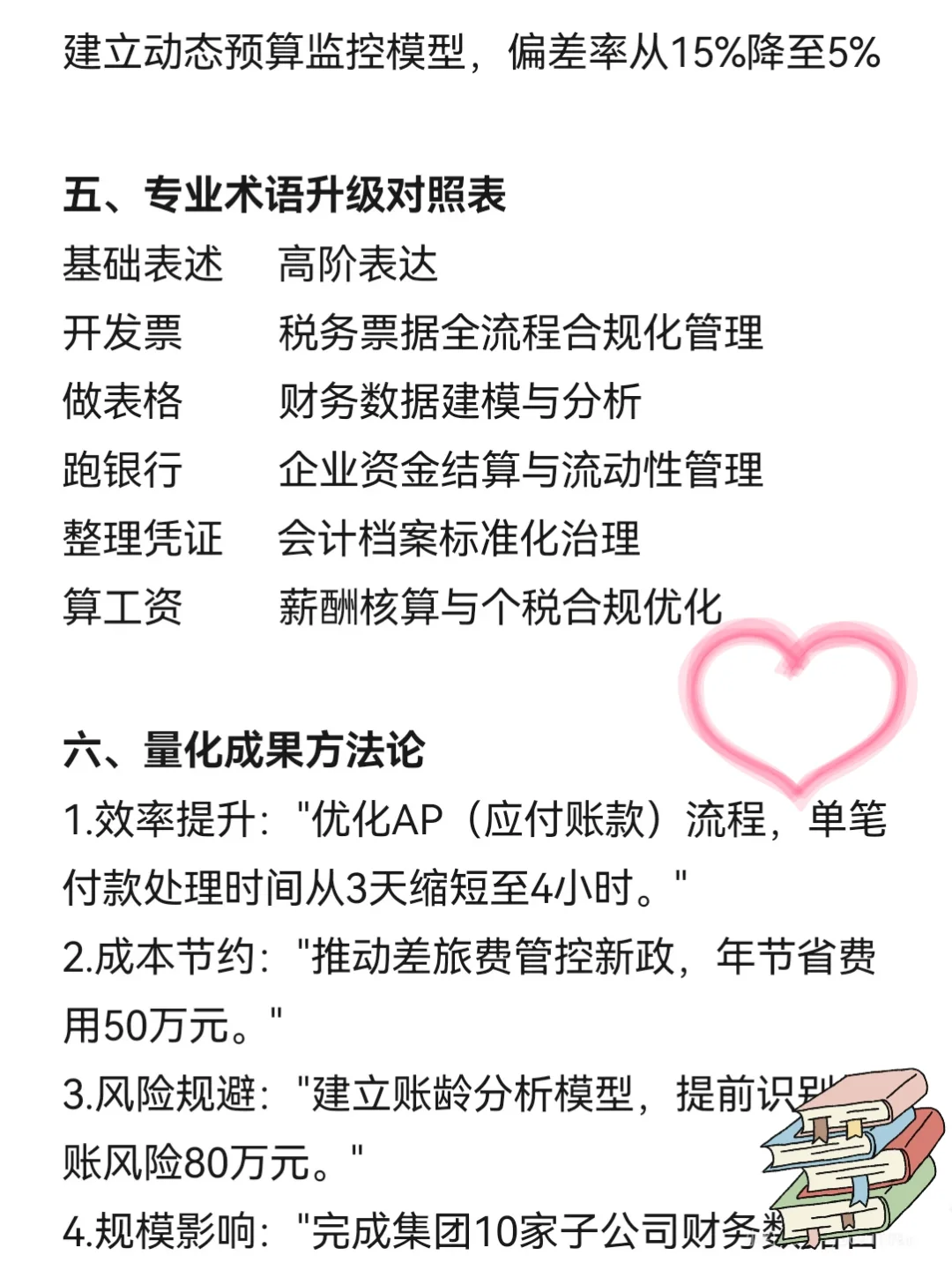 第一次见有人把财务杂活在简历中表达的如此