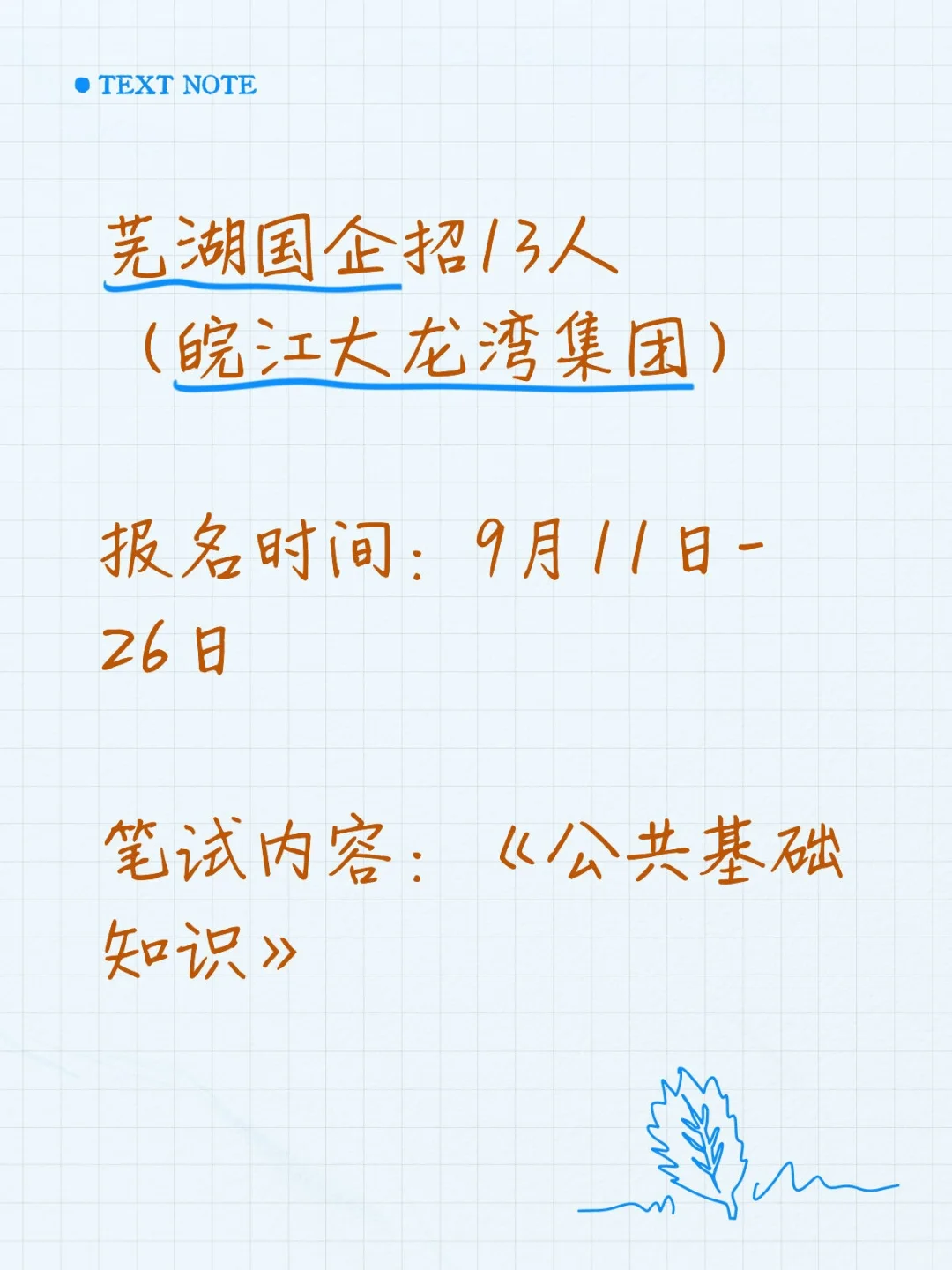 芜湖国企招 13人，待遇优，法休