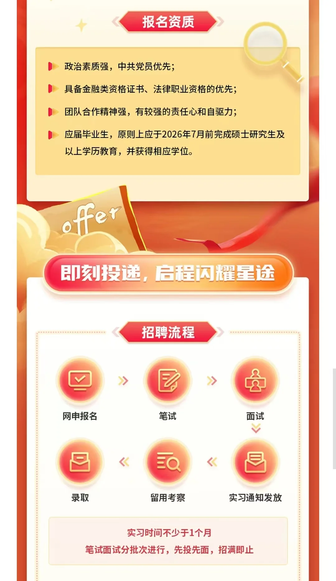 中国银河金控26校招开了