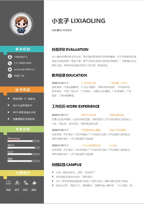 简历原来是这样写的
