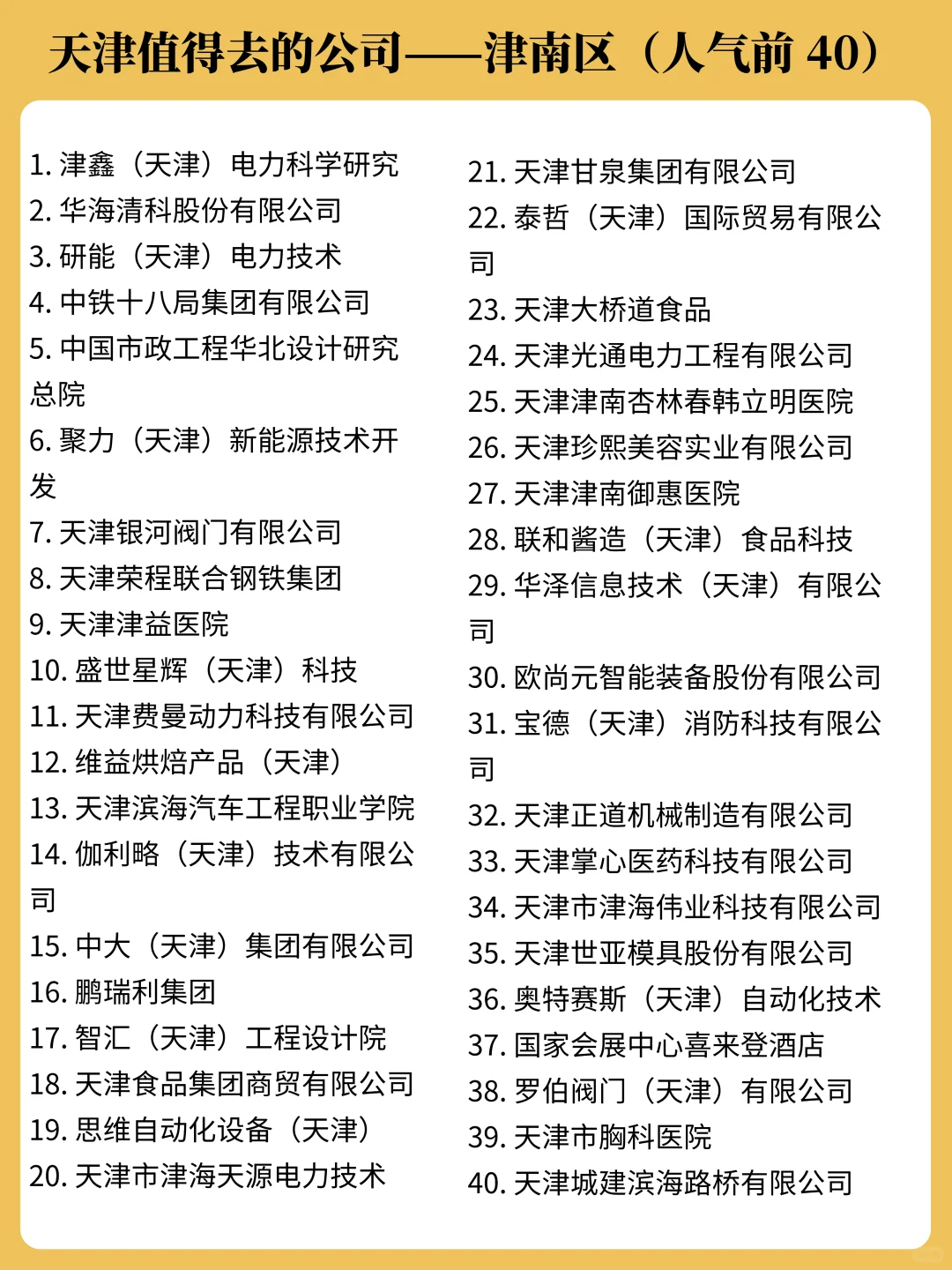 双休且不卷的公司——天津篇✨