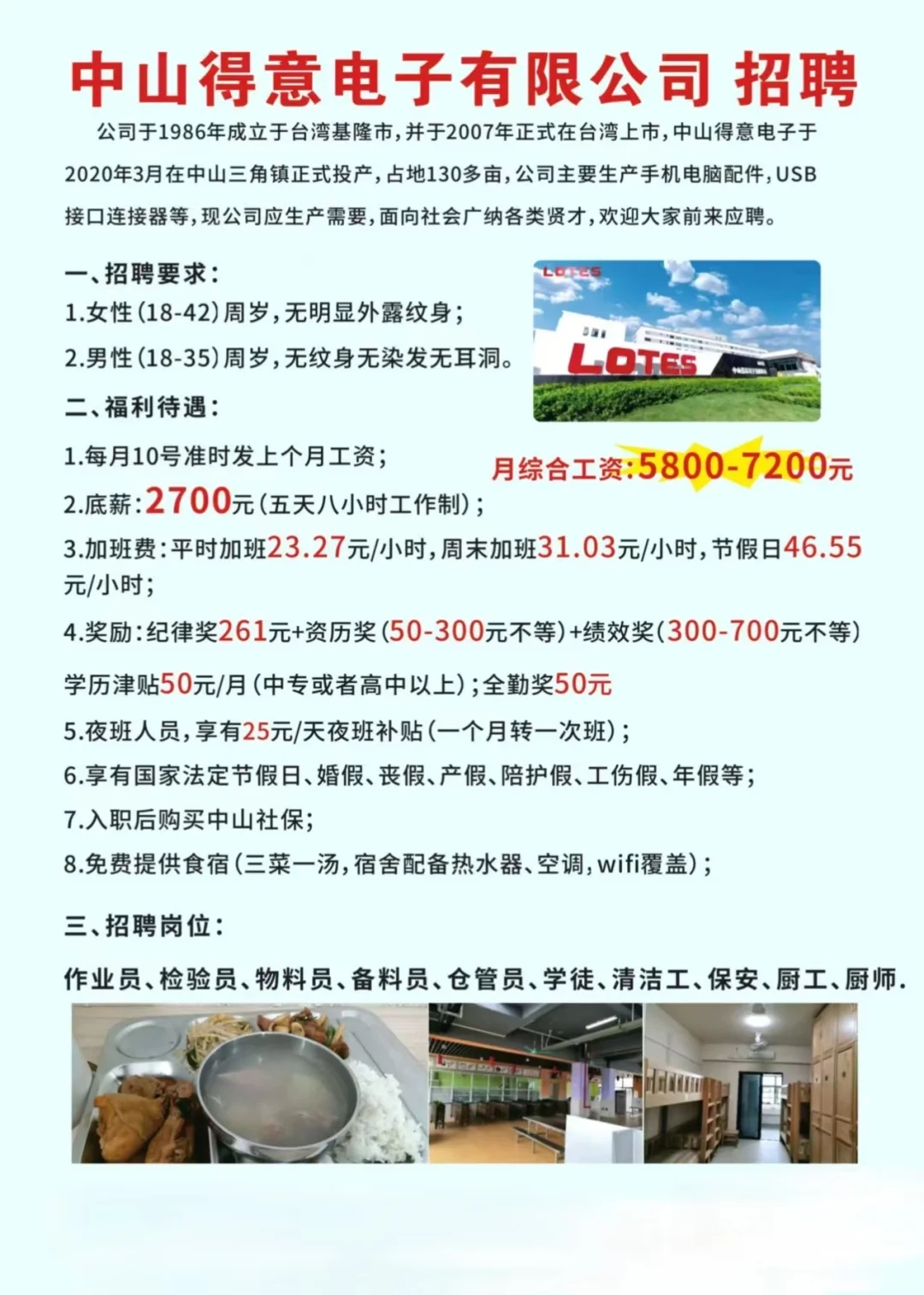 企业直招：中山得意电子有限公司