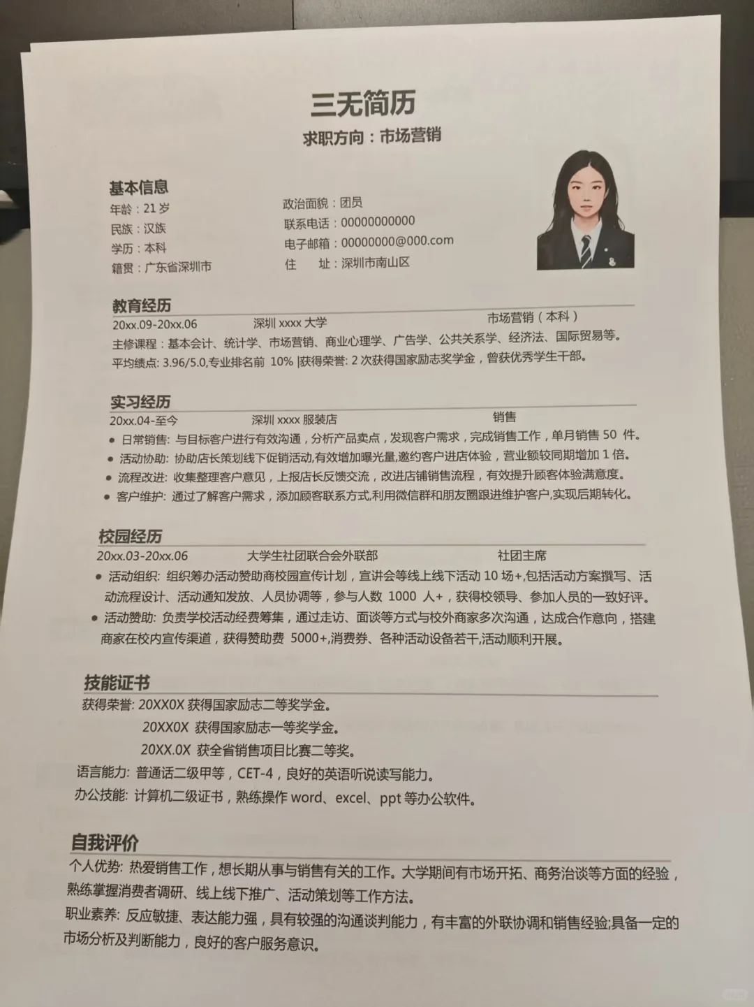 筛掉99%的简历，就这份简历留下来了！