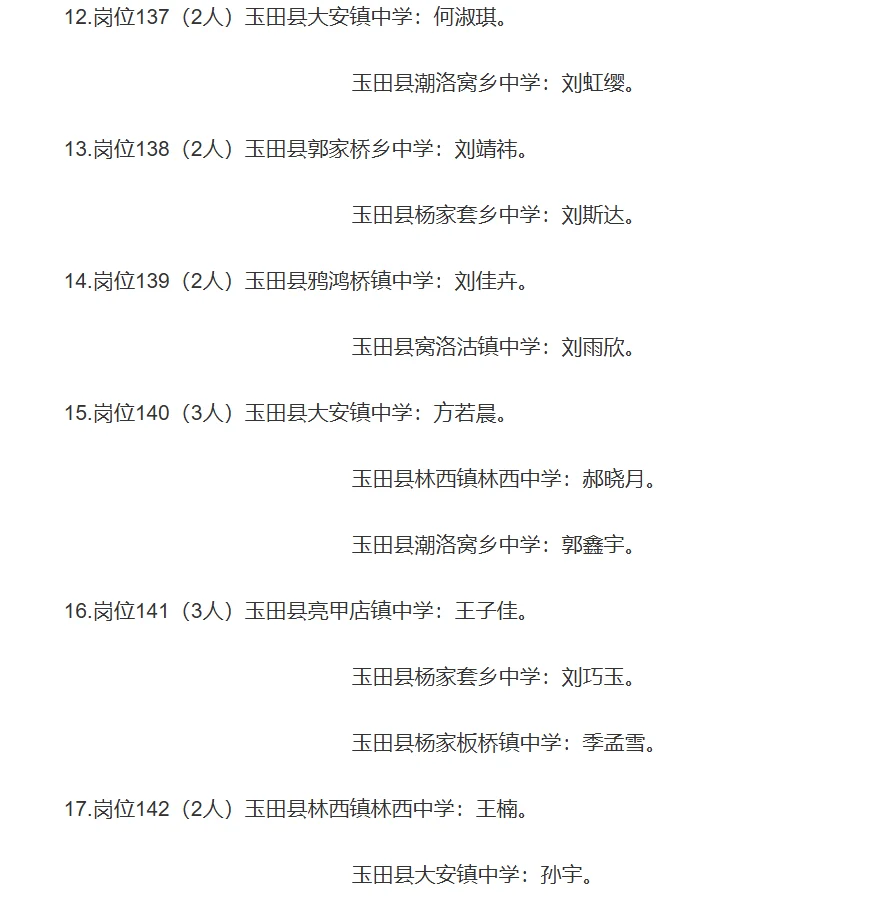 25年玉田事业单位公开招聘拟聘用人员公示