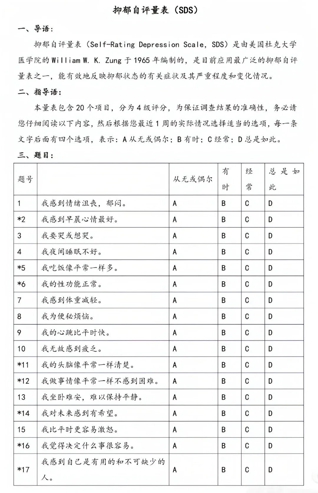 康复评定最常用20个量表汇总（二）