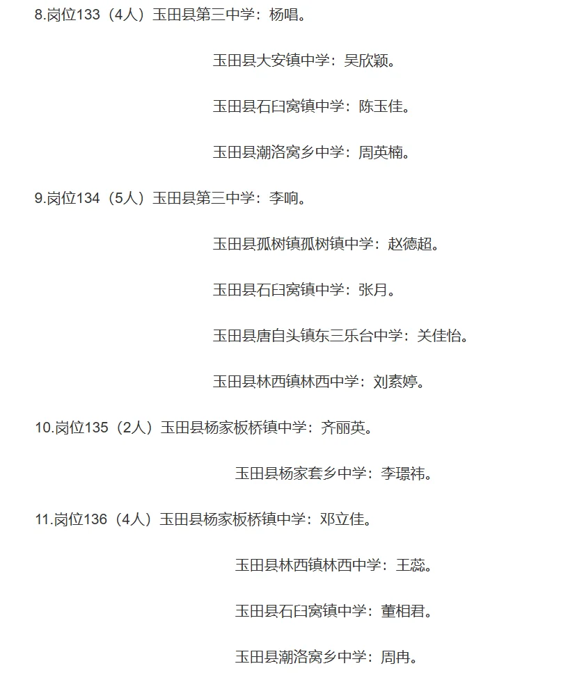 25年玉田事业单位公开招聘拟聘用人员公示