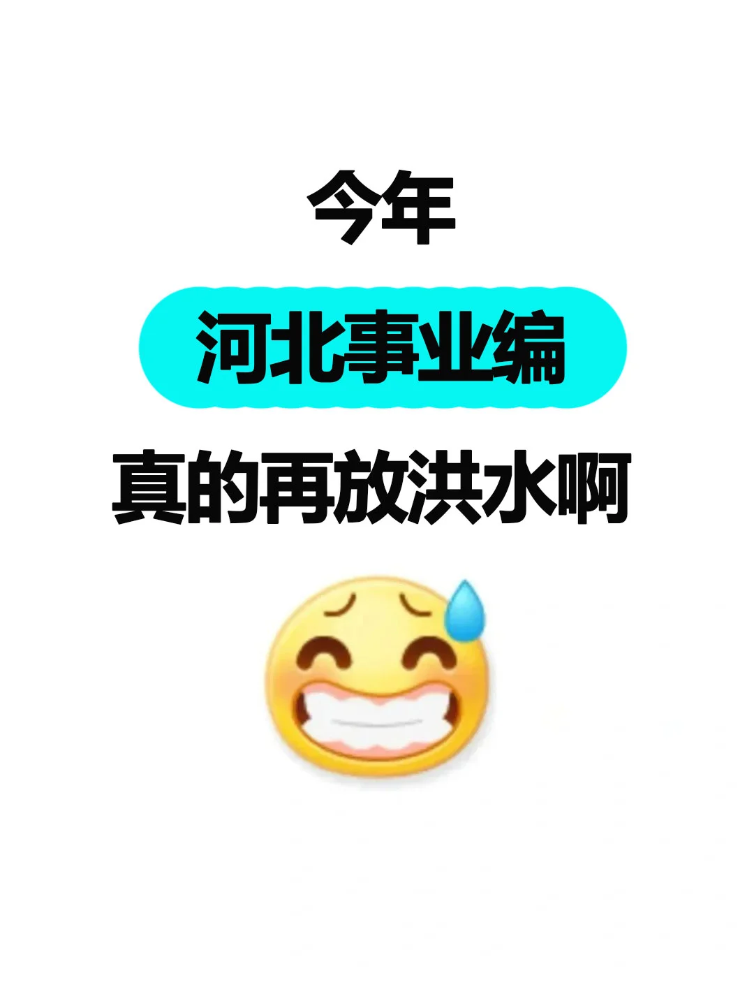 今年河北事业编，真的再放洪水啊！！