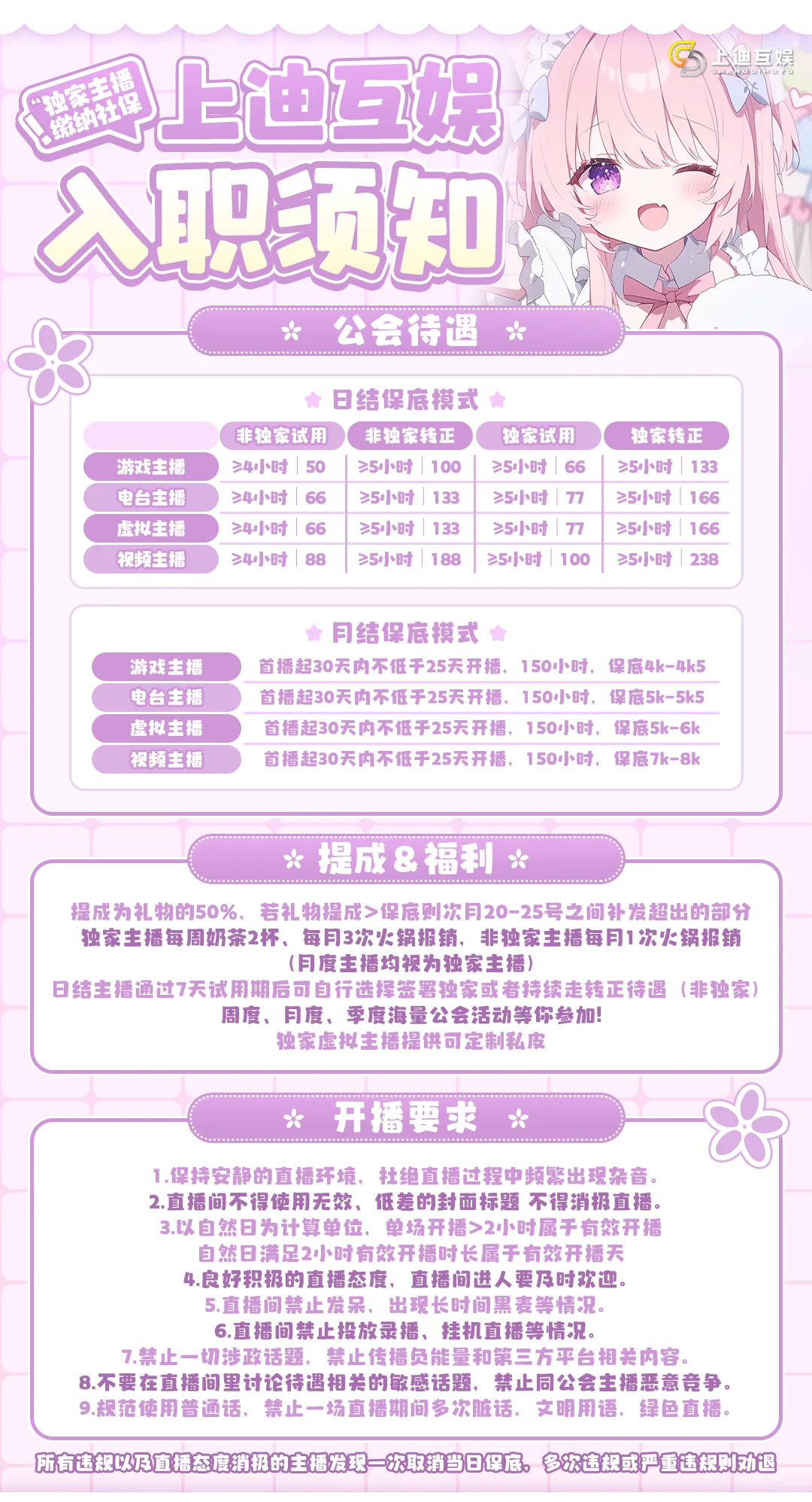 急招主播，待遇好谈