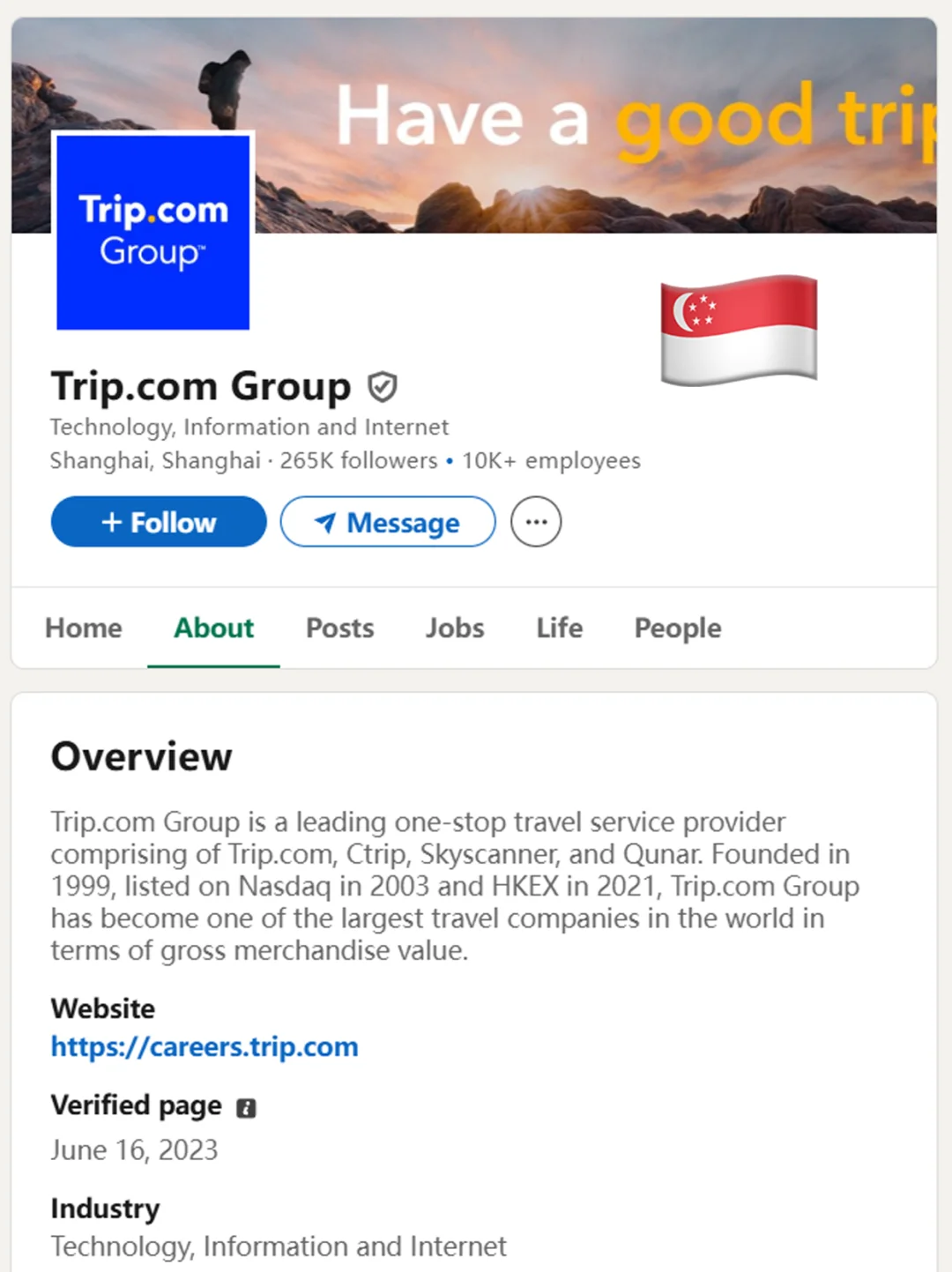 新加坡携程有想来的吗？join us~中文优势