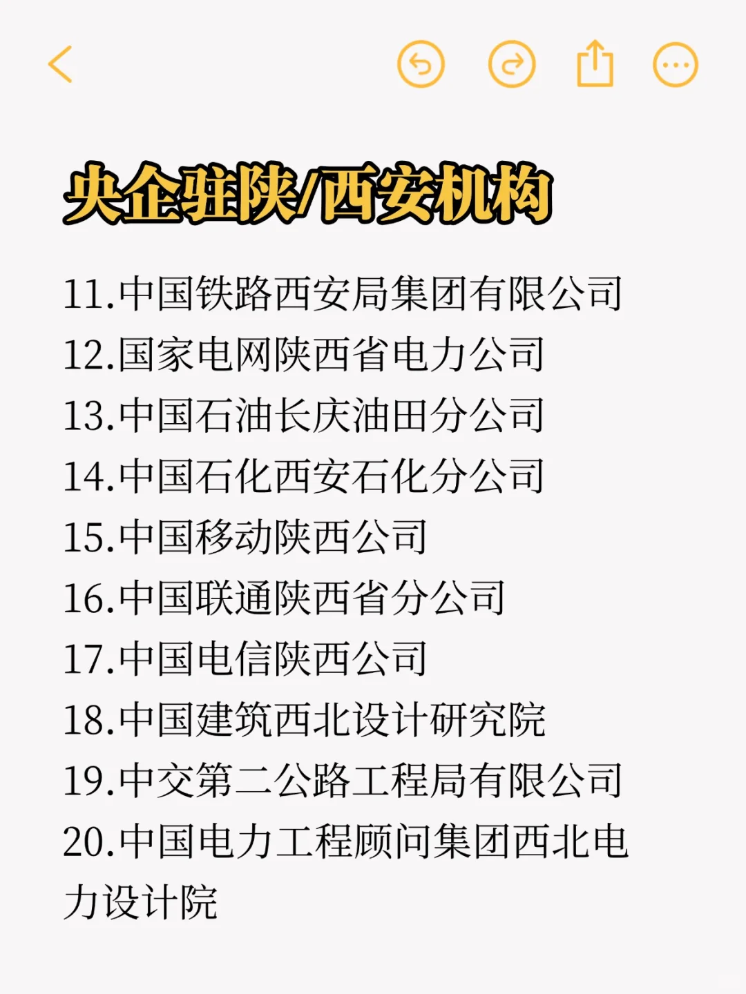 秋招一定要投的央国企：西安