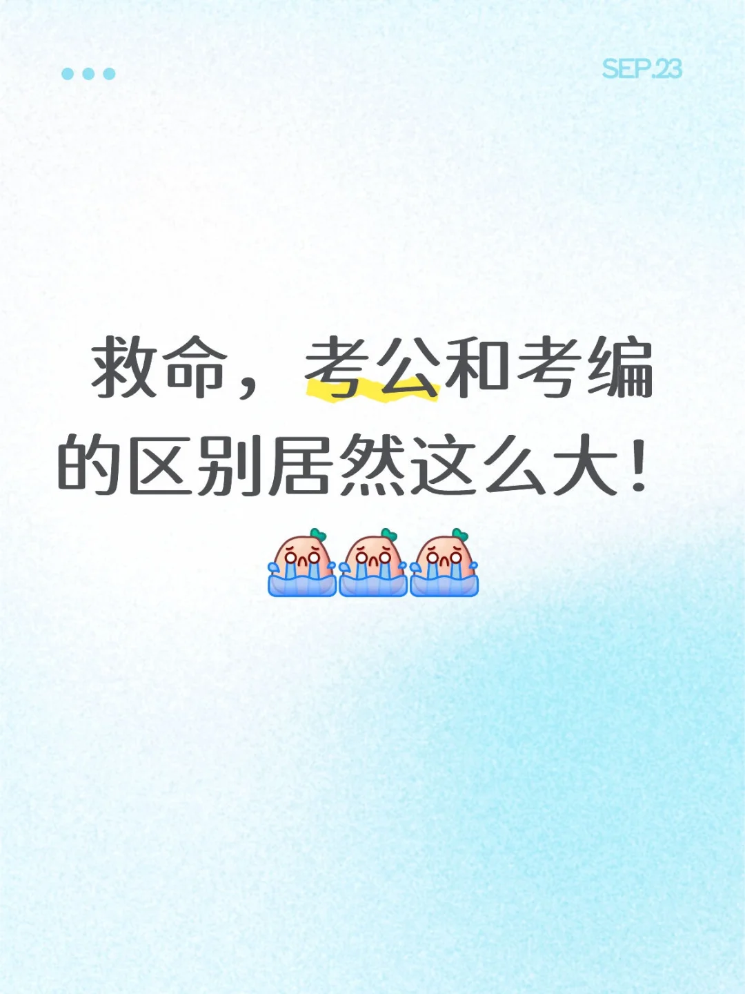天呐，考公和考编的区别原来这么大！！！