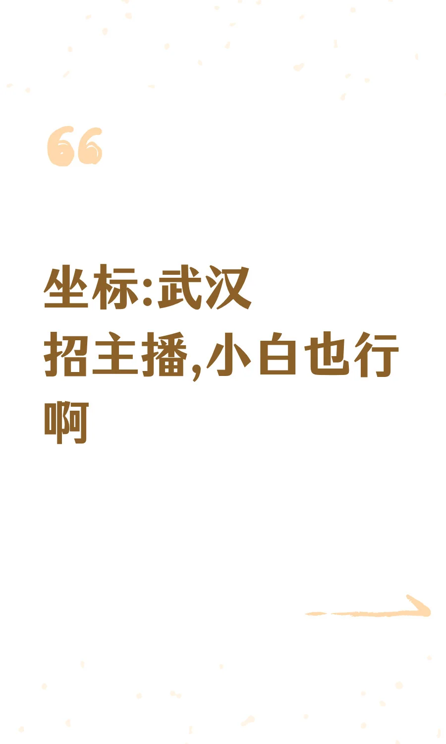 坐标:武汉招主播,小白也行啊