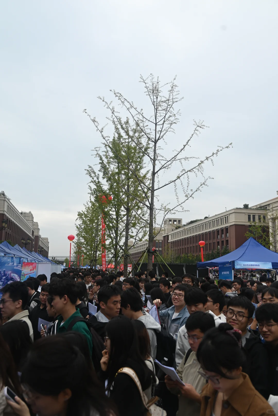 西交招聘会之人挤人