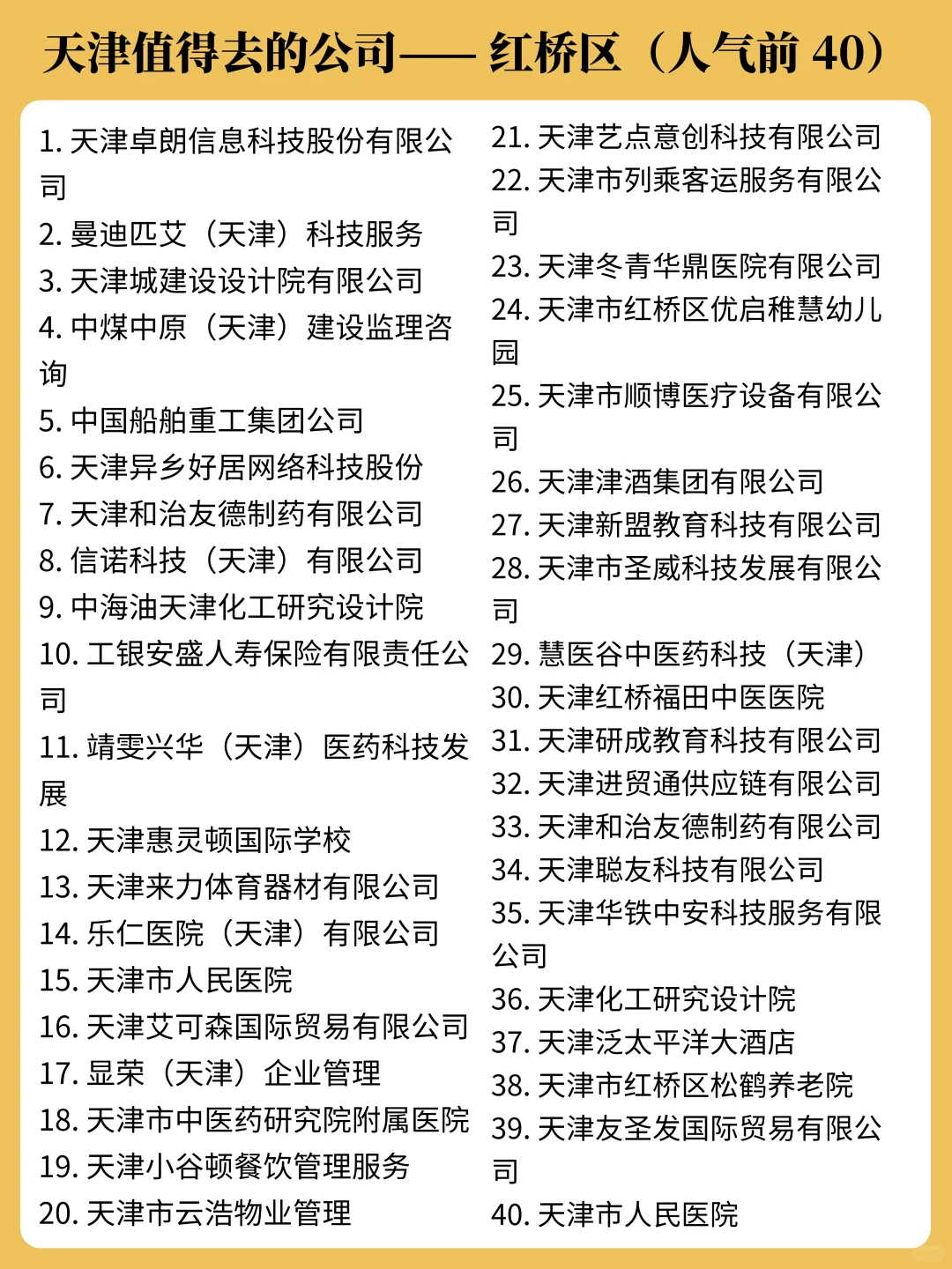 天津值得去的公司（秋招篇）📮