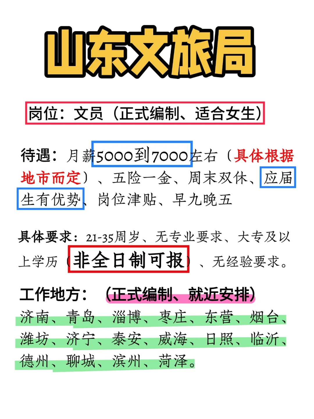 2025山东文旅局扩编了，大专35岁以下即可报