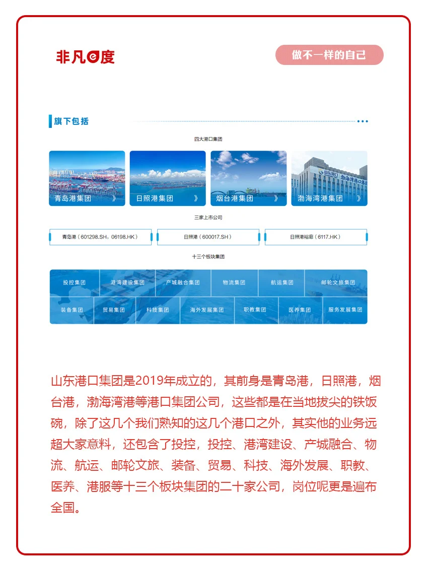 【图文版】山东港口集团秋招前瞻