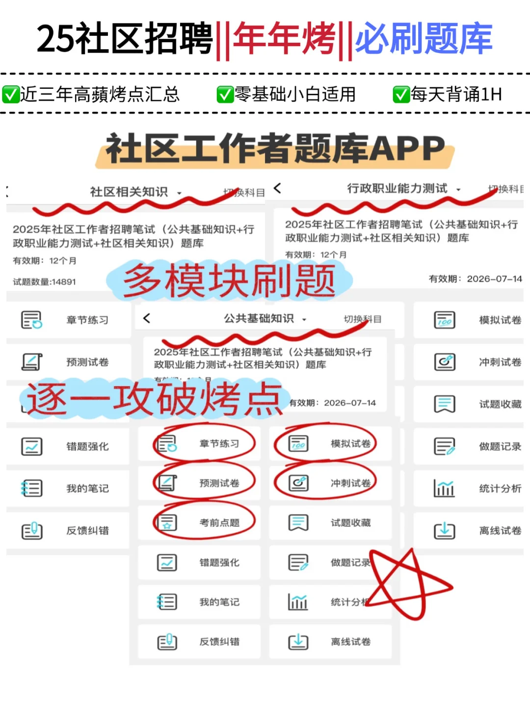 25社区工作者考试，社区招聘必考考点‼️‼️