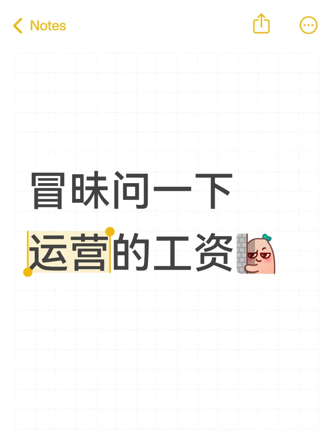 运营人的工资都多少啊