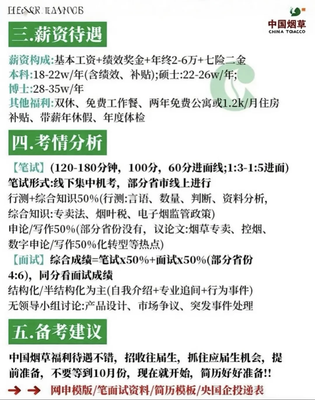 9月开始！中国烟草秋招