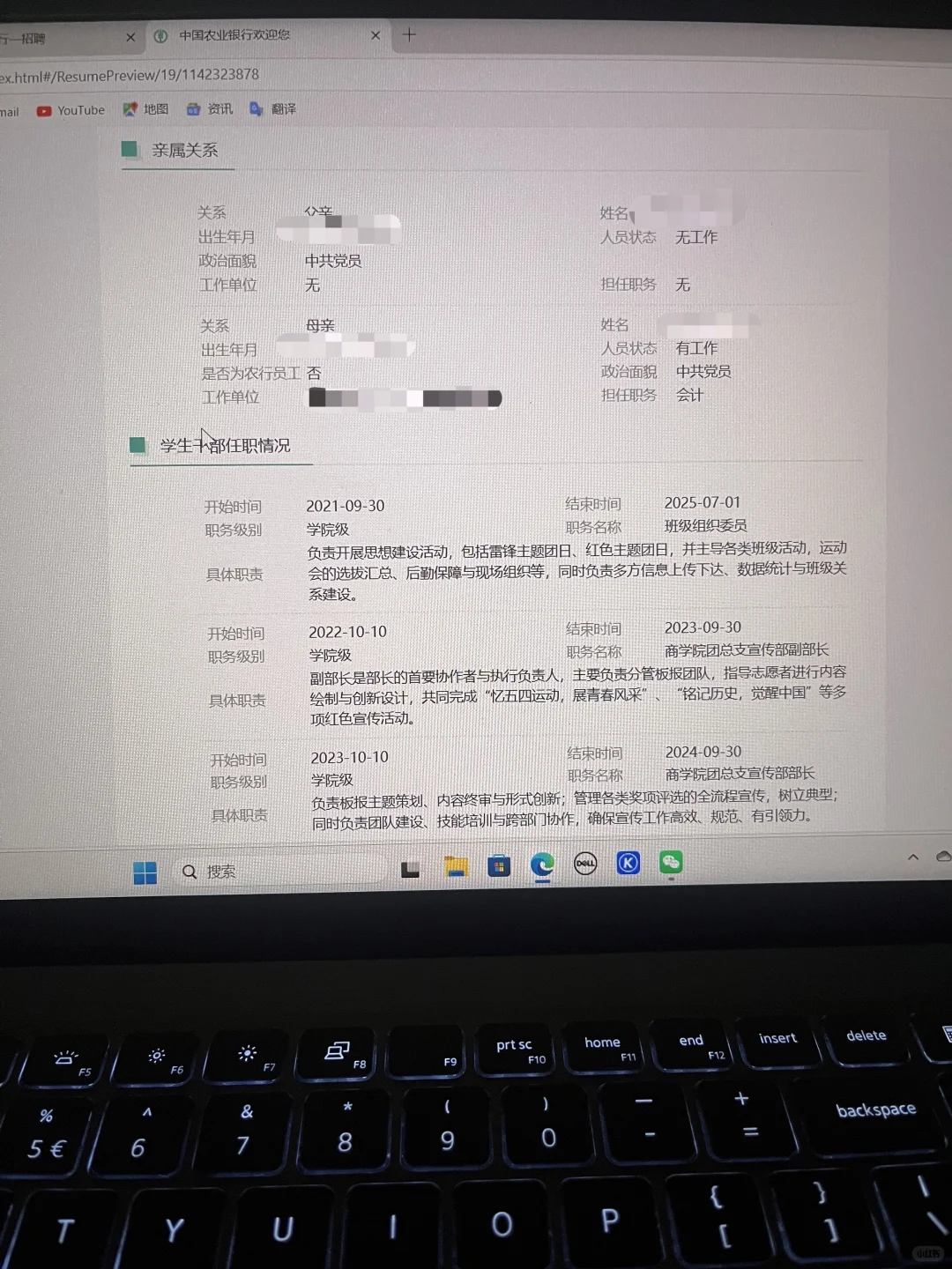 可以帮我看一下农行网申能过吗