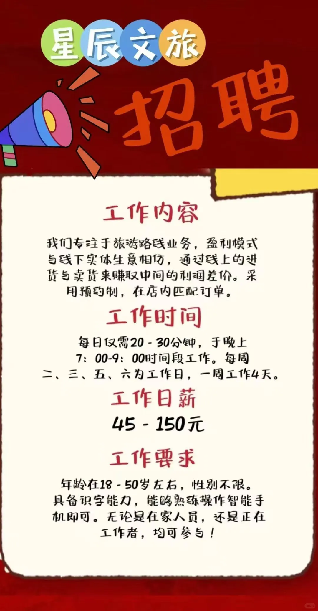 文旅副业招聘