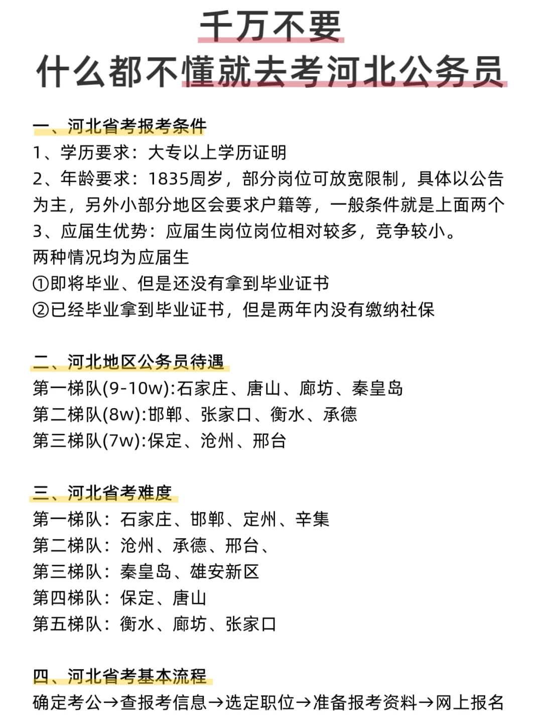 千万不要什么都不懂就去考河北公务员