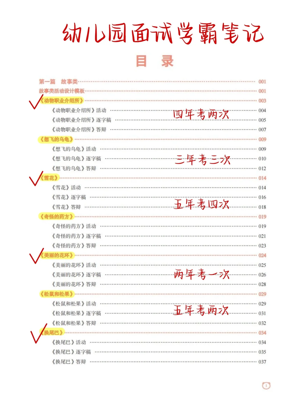 25下幼儿园教资面试，逐字稿158篇熬夜背！