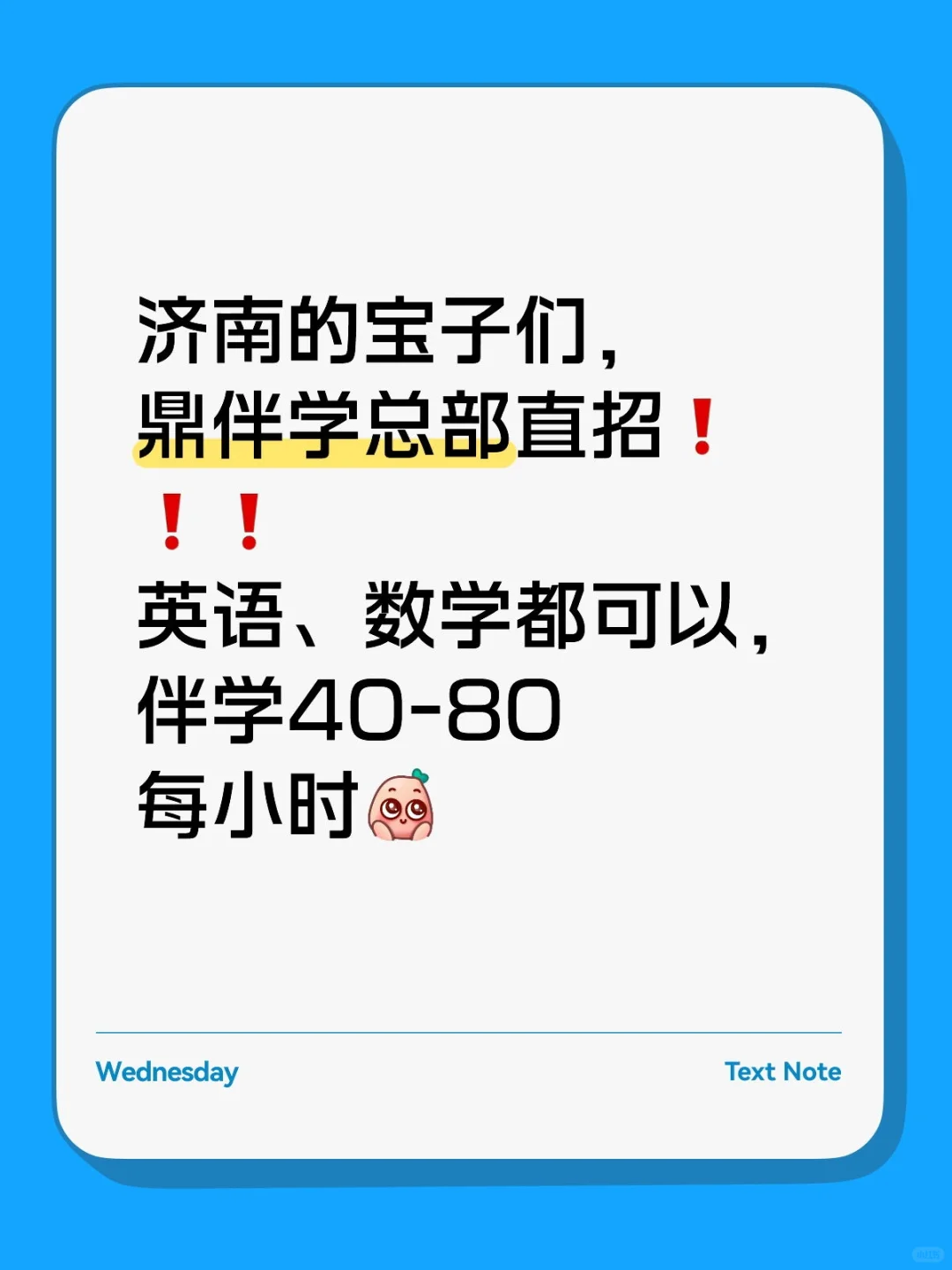 鼎伴学在山东直招啦