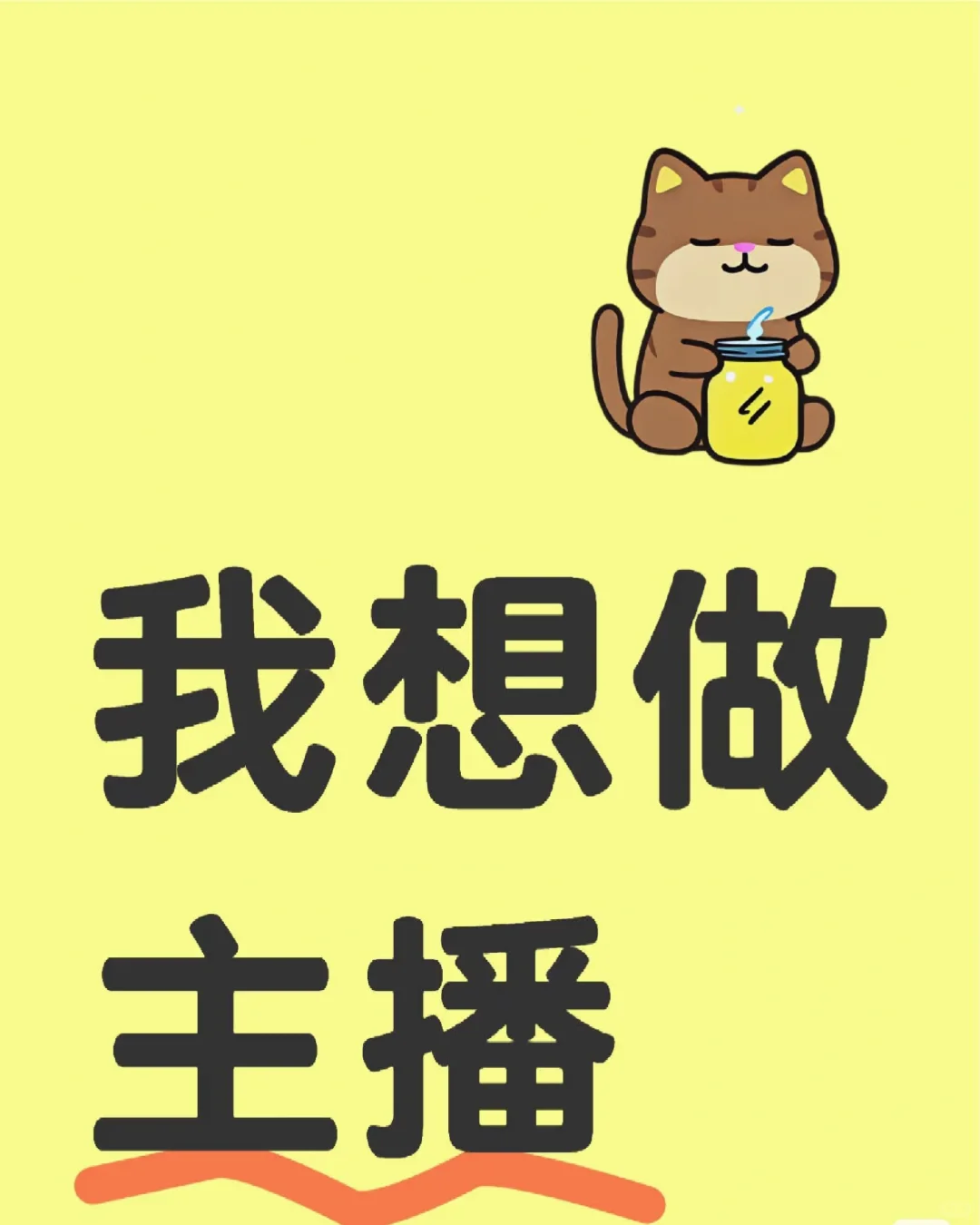 我是想做主播的！