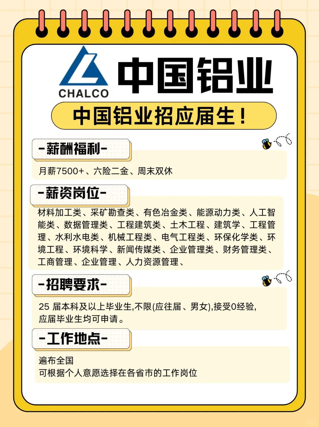 中国铝业扩招进行中窗，春招高峰期即将来袭
