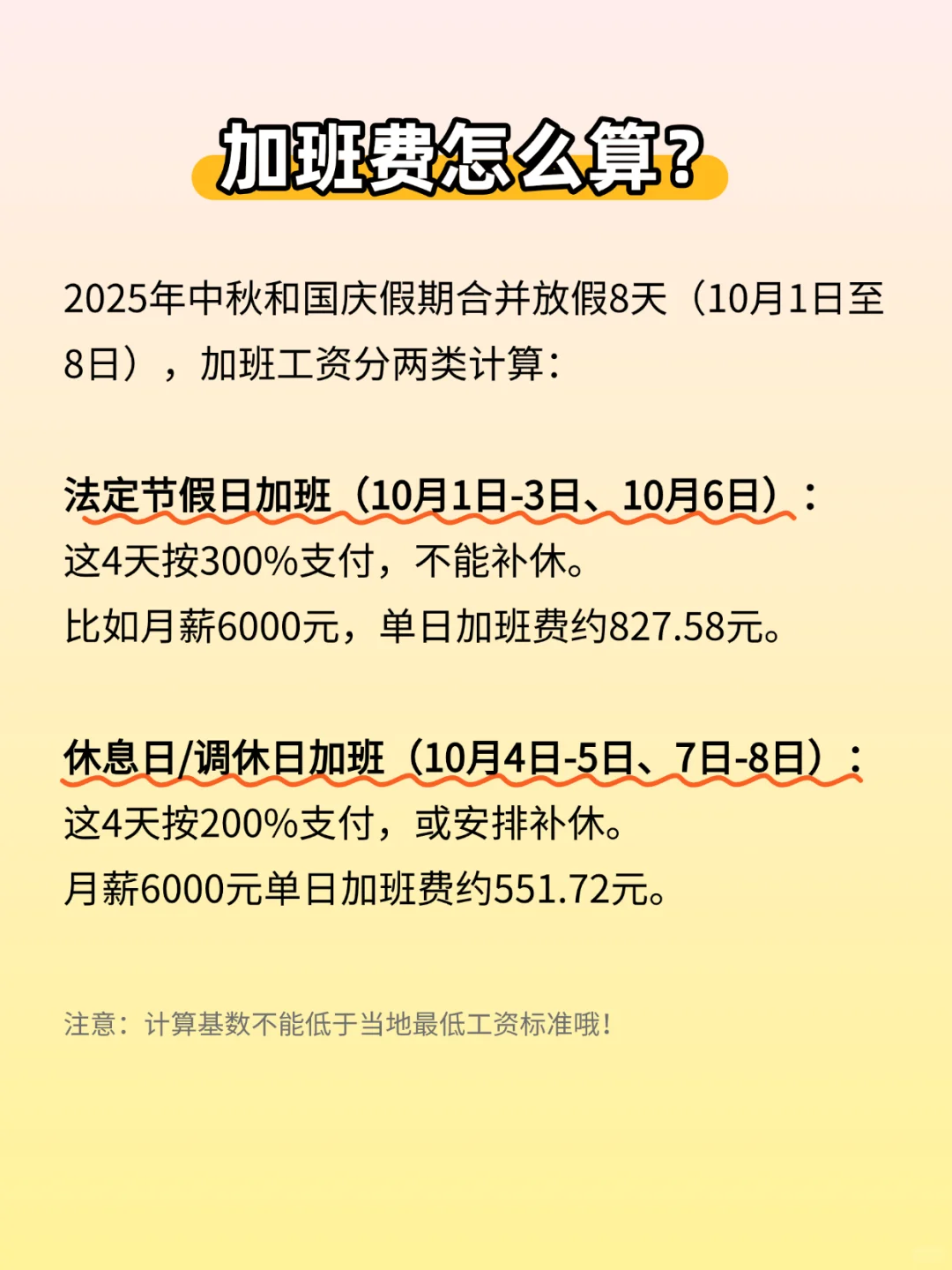 超详细📢 2025年10月工资计算方法