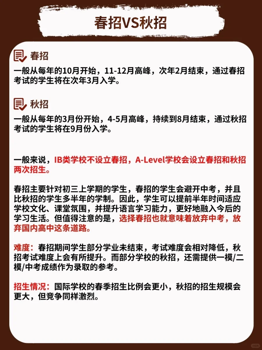 2026年国际学校春招时间轴发布！必看📅