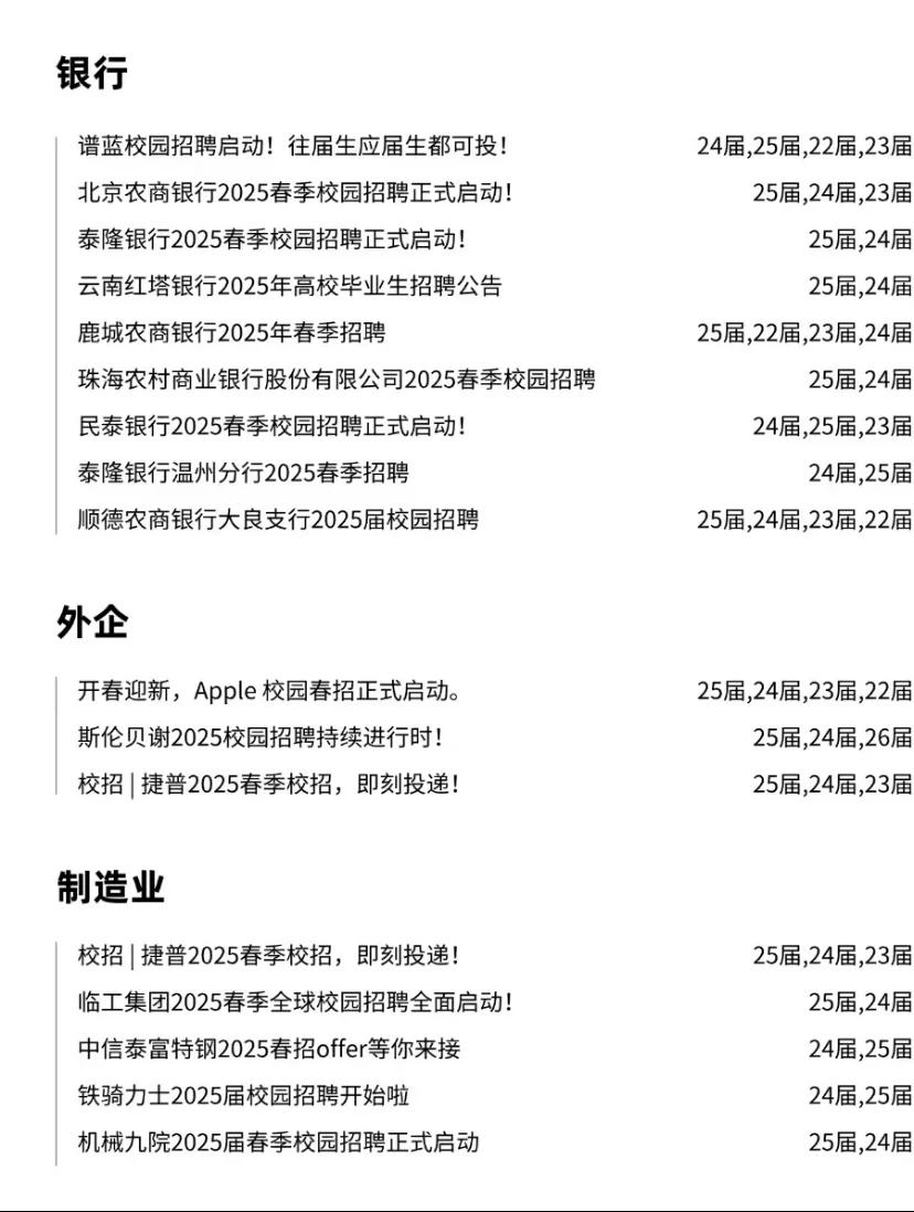 太好了是第一批春招我们往届生有救了🥹