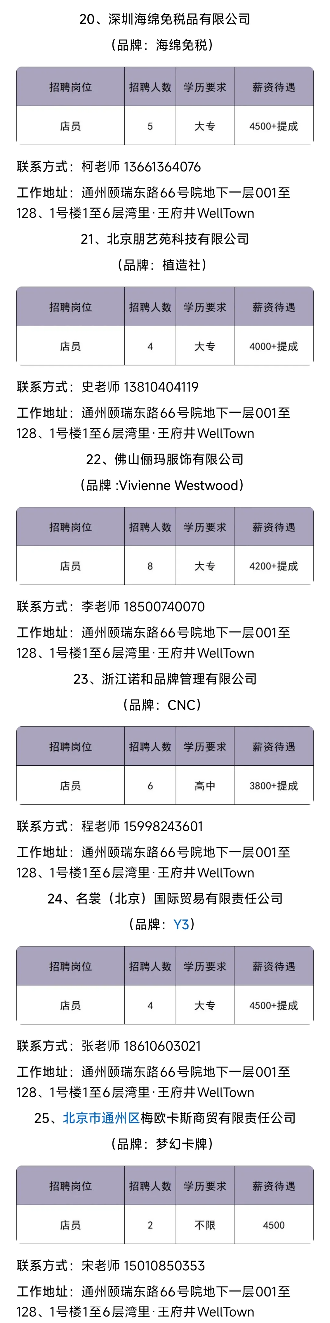 北京城市副中心“湾里项目”专场招聘会说明