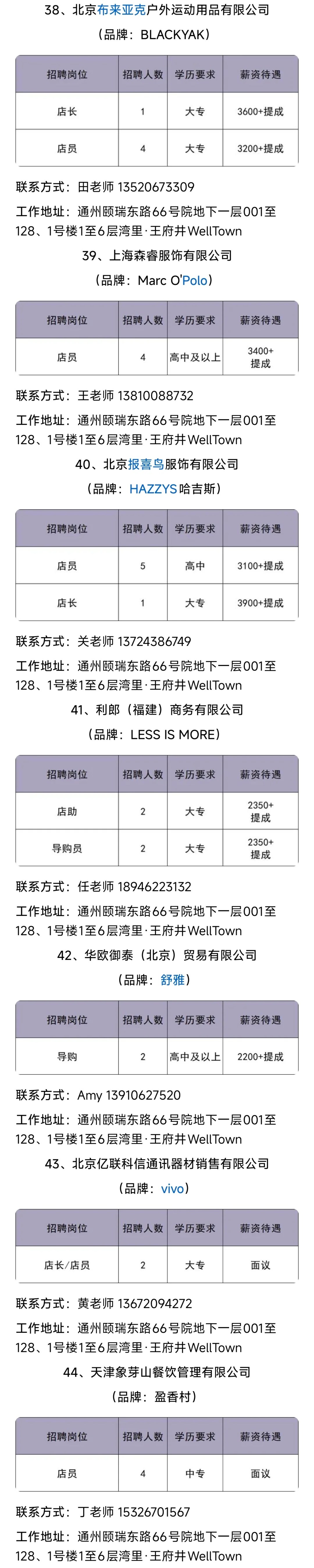 北京城市副中心“湾里项目”专场招聘会说明