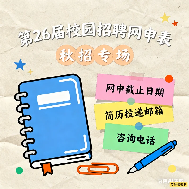 26届秋招 春招 实习公司校招网申表（秒