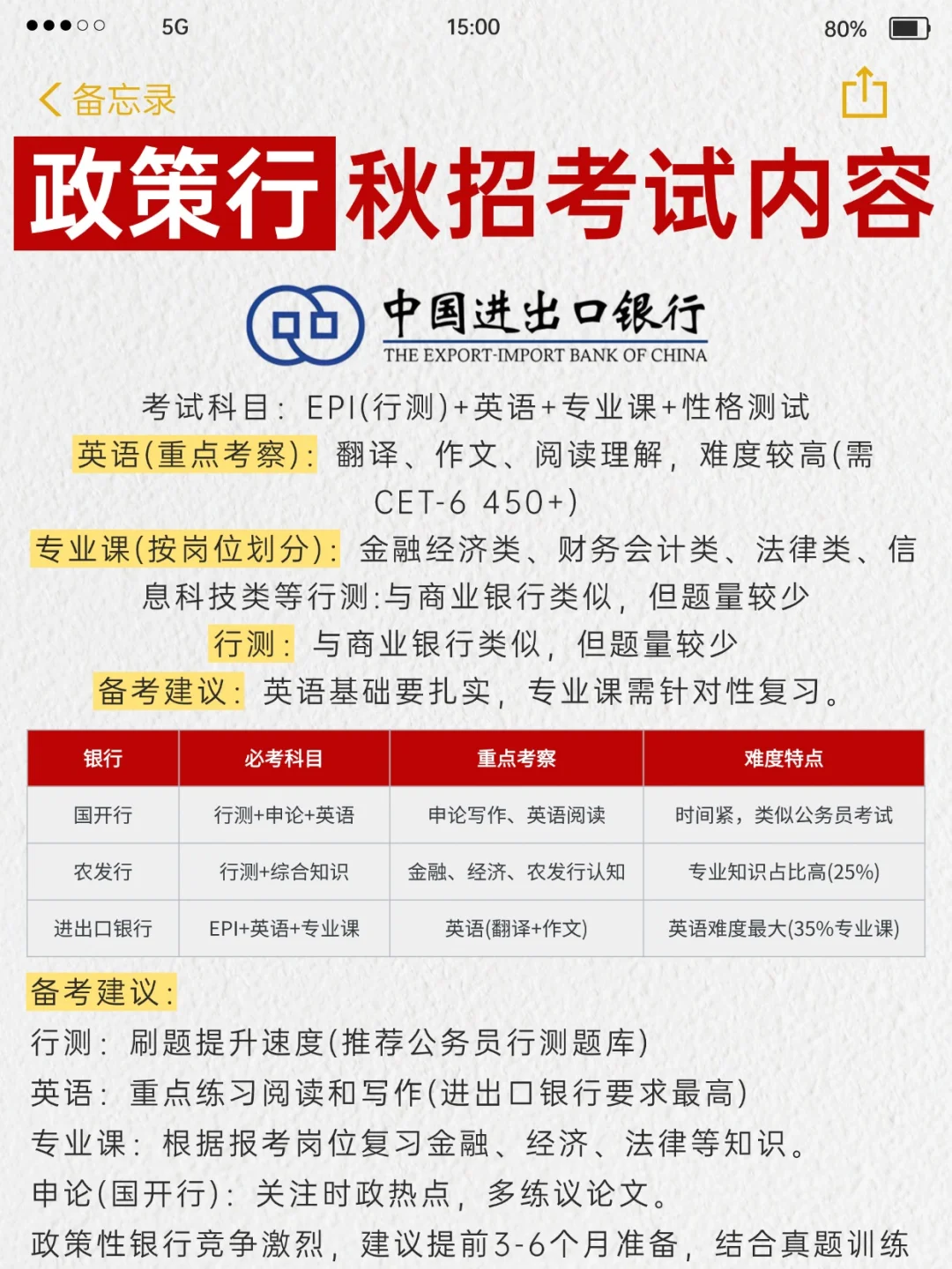 拜托，这可是“政策行”，笔试不备考真不行