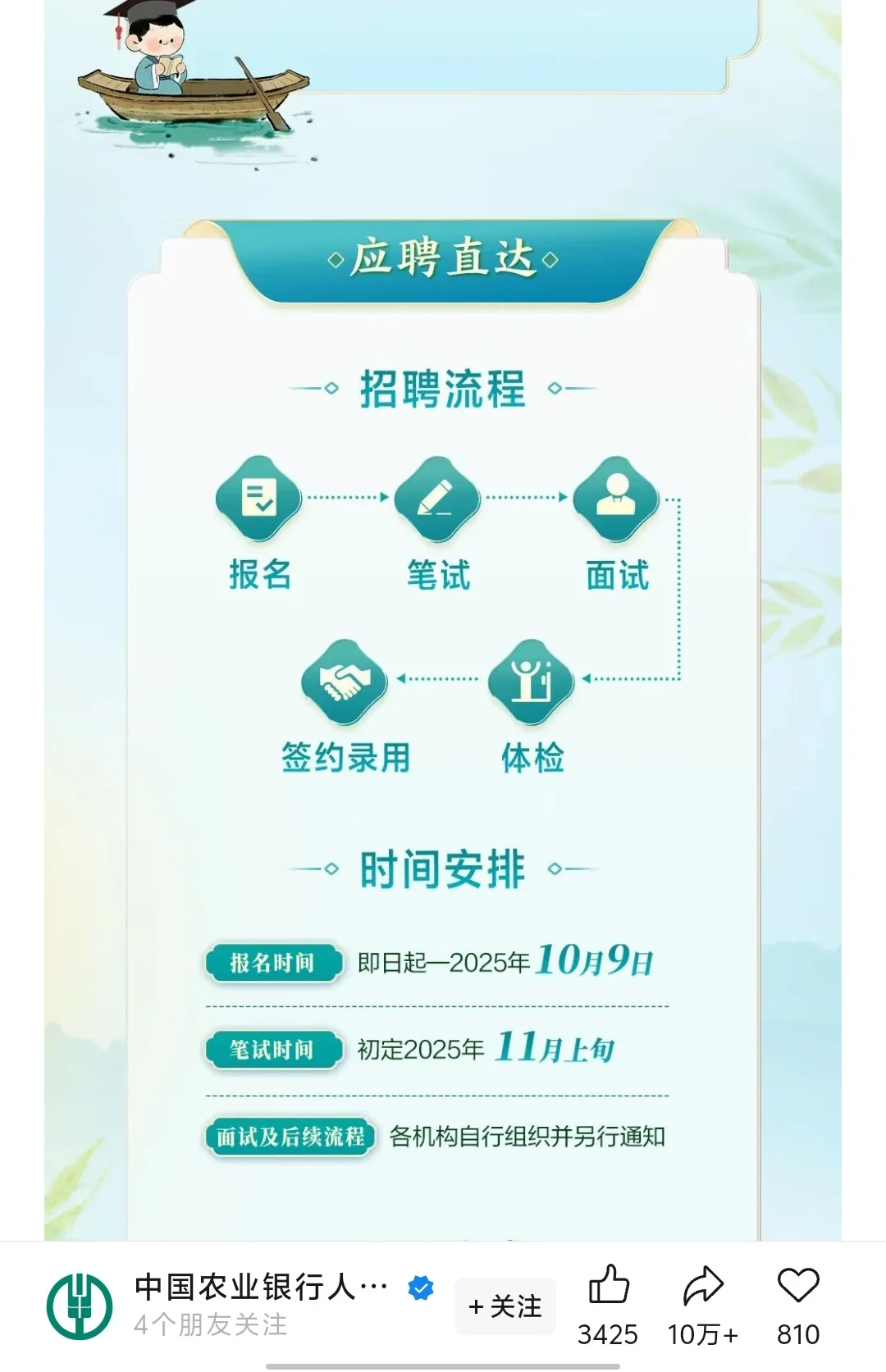 银行秋招紧急提醒！六大行+股份制银行截止