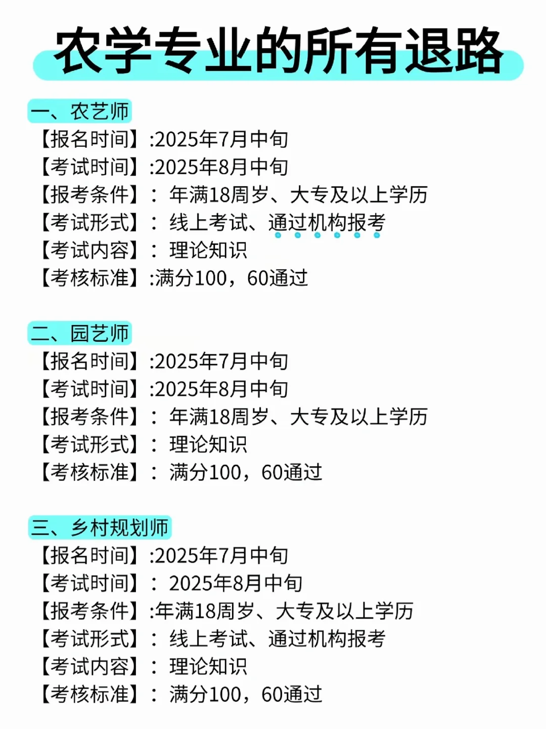 农学专业含金量拉满的六大证书…
